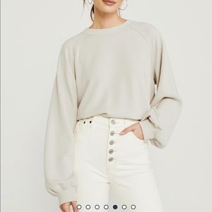 Abercrombie Puff Sleeve Sweatshirt M